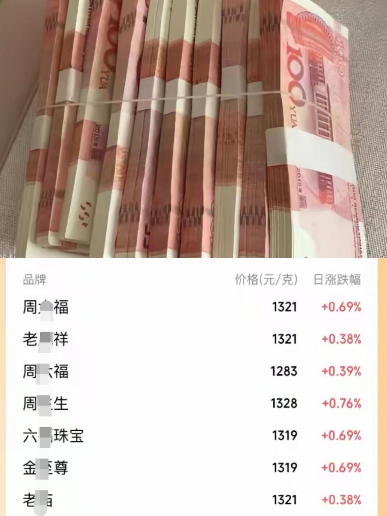 金价又涨了
手里有现金10万的
奉劝一句，还是老老实实攥着，不要想着还会涨很多就