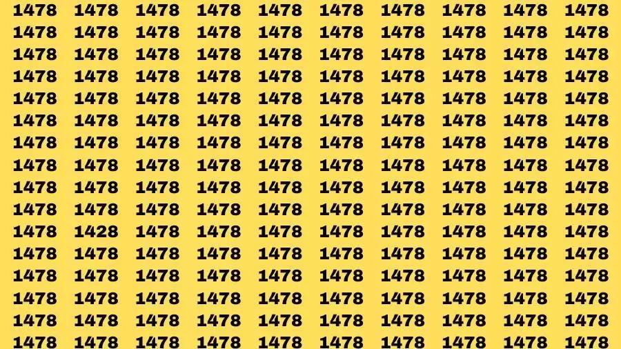 观察大脑挑战：如果你有鹰眼 在 39 秒内找到 数字 1478