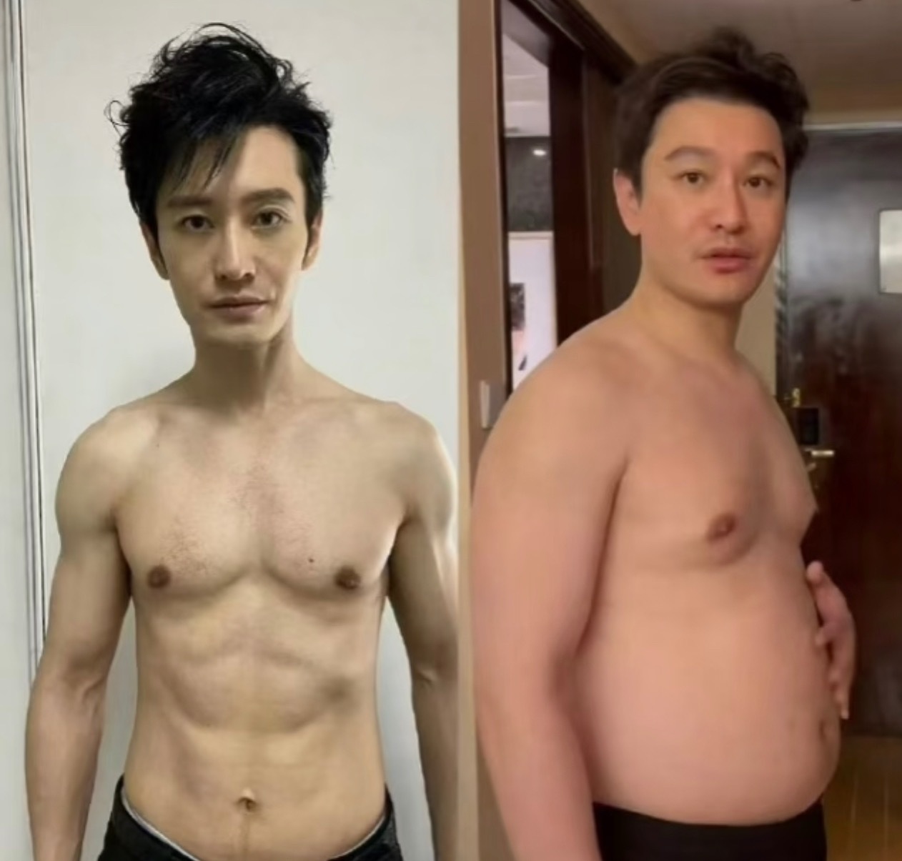 内娱多位男明星减肥成功不尔，黄晓明这[允悲][允悲][允悲][允悲]网友评满满x