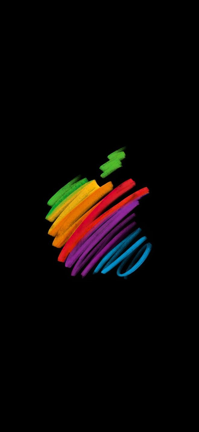 Apple 50周年壁纸。看不懂，不喜欢，但又不敢说它丑，怕显示自己没文化。 