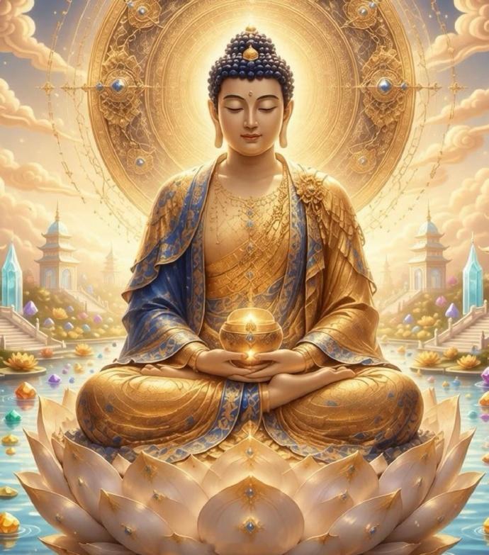 见佛祈福🙏，檀香驱烦扰，祥云护良宵。看淡世间得失与纷扰，固守初心从容与逍遥，财
