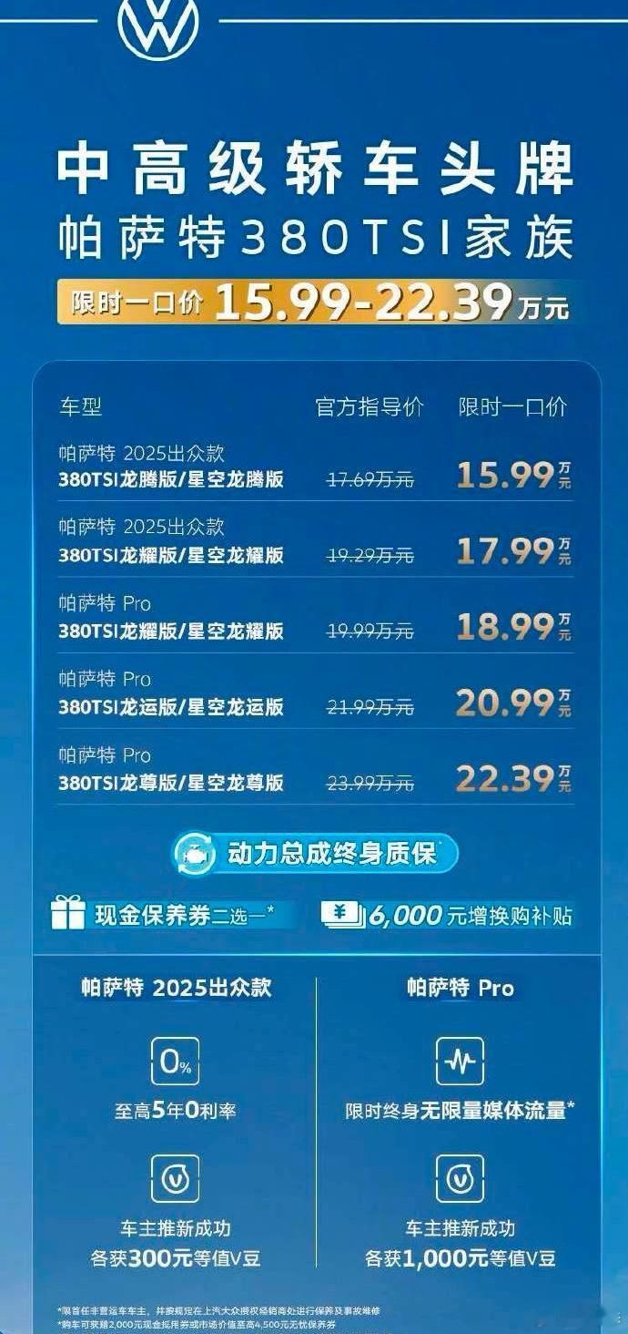 真的是拼了，帕萨特380啊，15.99万！！#我与汽车的日常##新星闪光计划# 