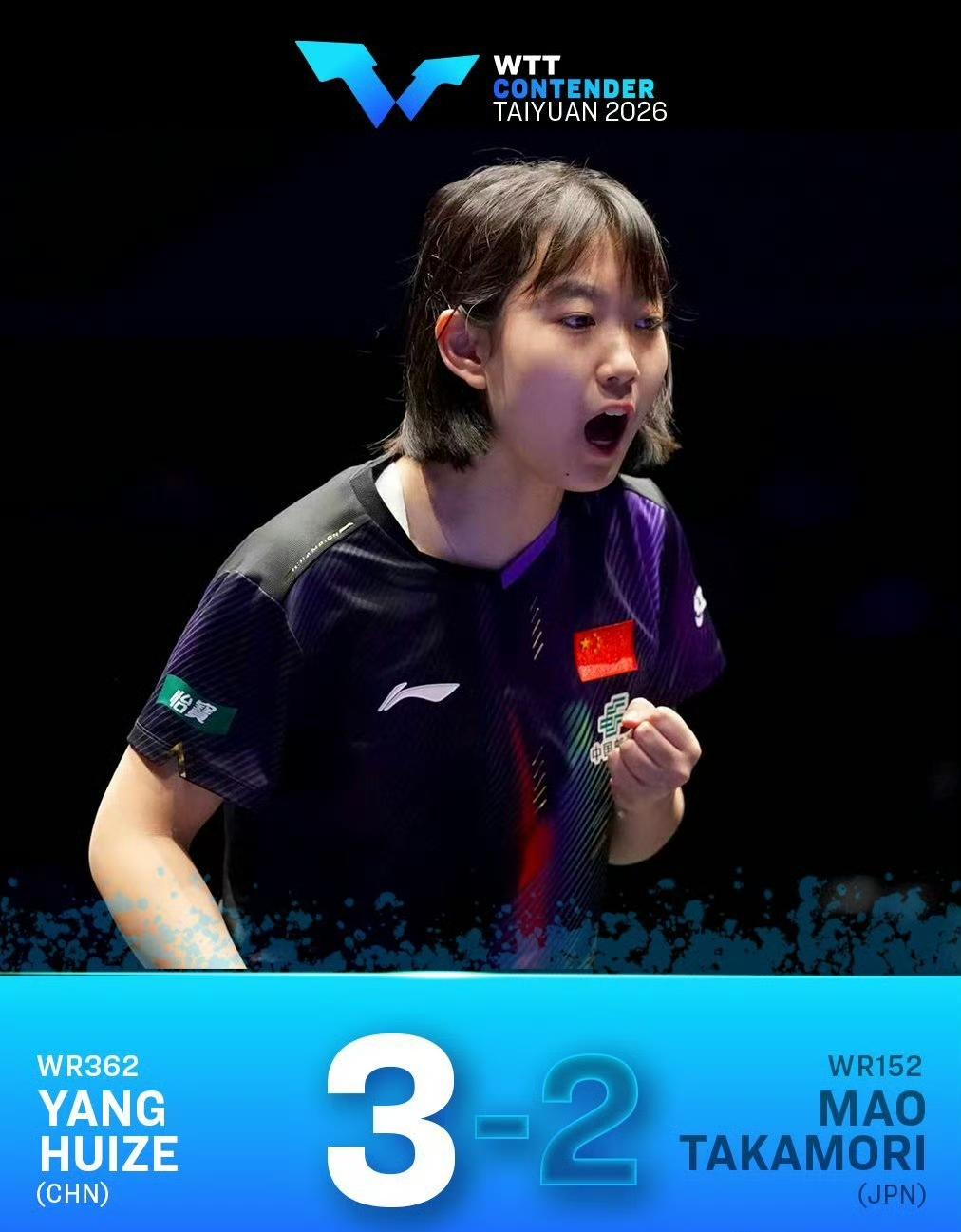 杨惠泽🇨🇳晋级女单正赛！
姜依依🇨🇳资格赛小组第二名！
2026WTT常