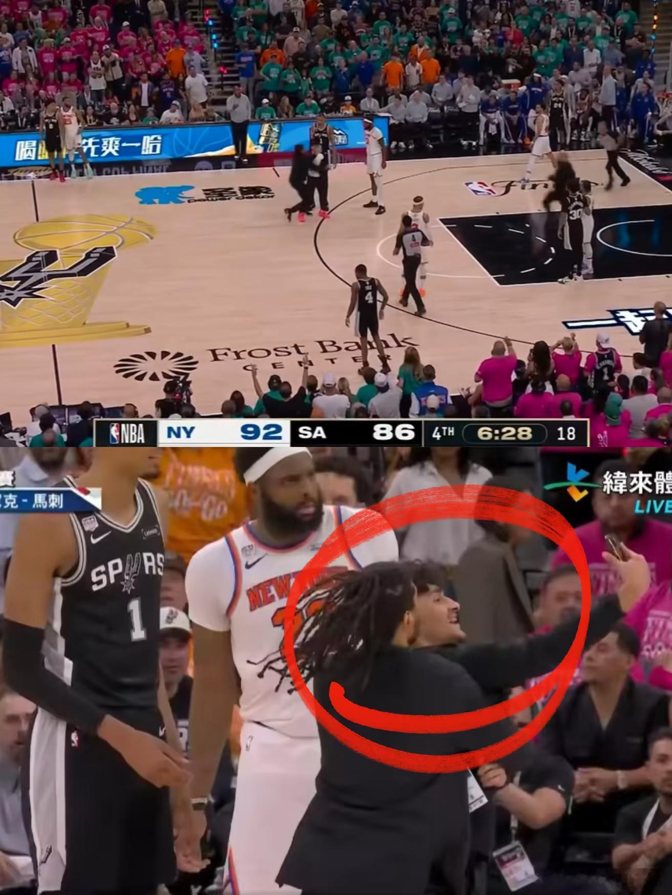 这事儿真是让人哭笑不得！在2026年NBA总决赛第一场（G1）的第四节，有个球迷