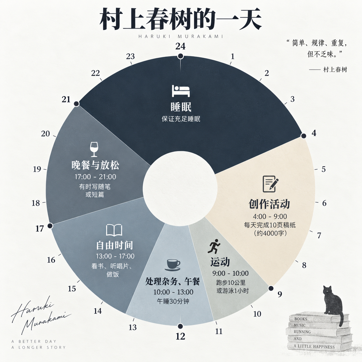 村上春树作息健康到逆天看完村上春树的作息，我最大的感受不是“太自律了”，而是“太