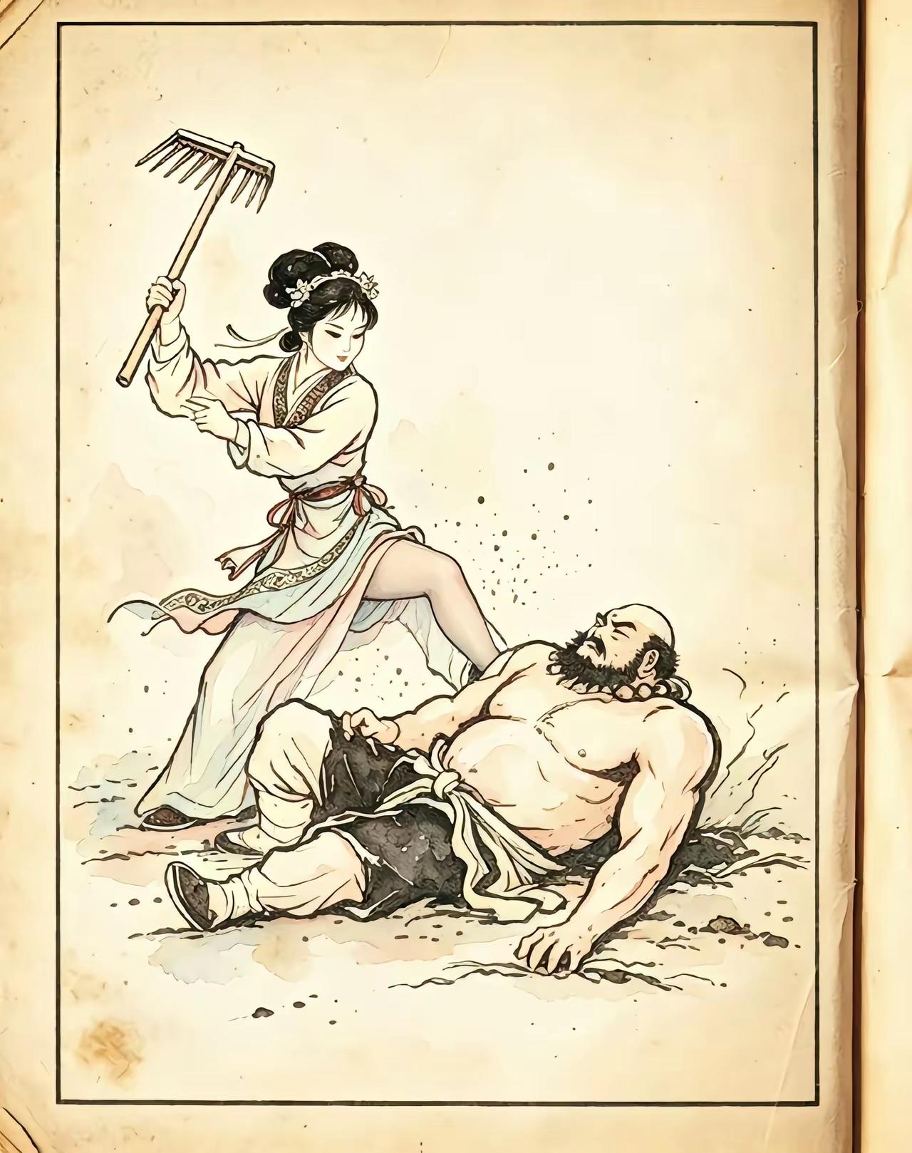 《水西记》第一万回：
东京城花和尚痛失九齿耙
高老庄林黛玉怒打沙悟净[捂脸][捂