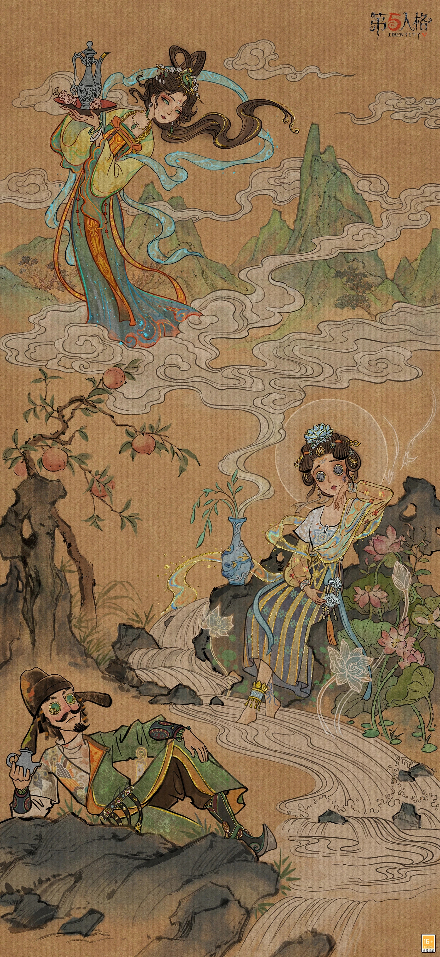 第五人格[超话]  国风贺图好棒每个人单独都是风景，合在一起又有恰到好处的联系[