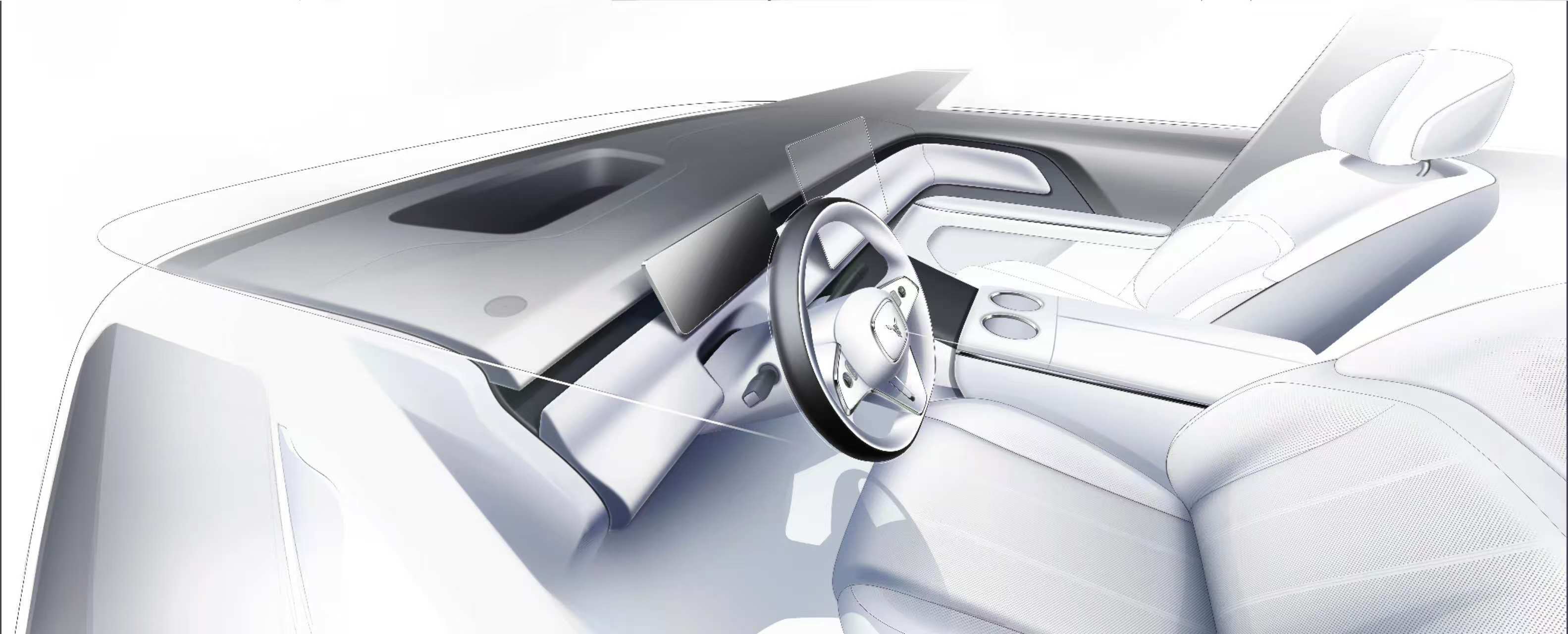 岚图泰山的内饰设计手稿大家感受一下