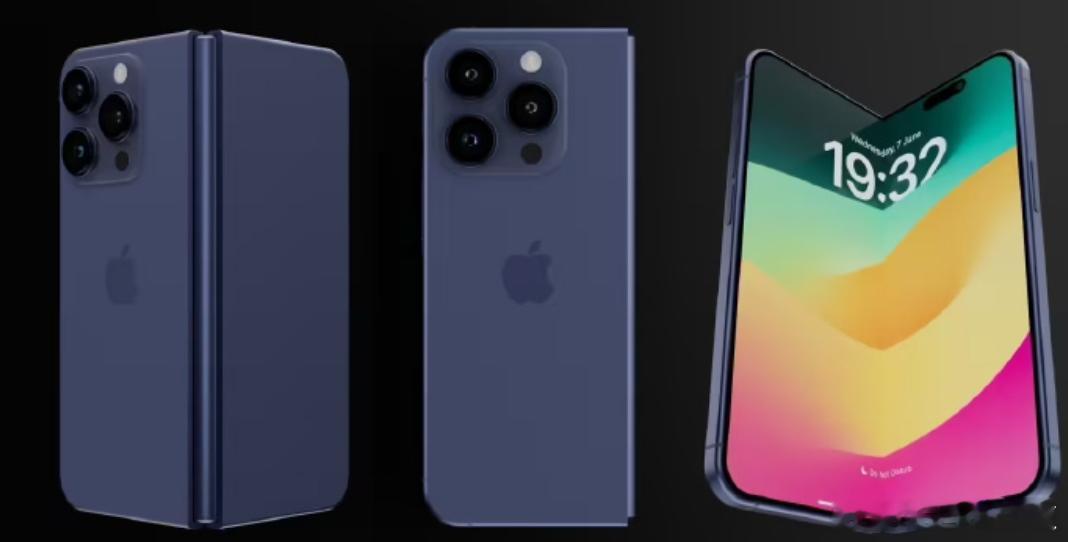 折叠iPhone渲染图曝光有媒体基于目前掌握的曝料内容，并综合多家消息源，制作展