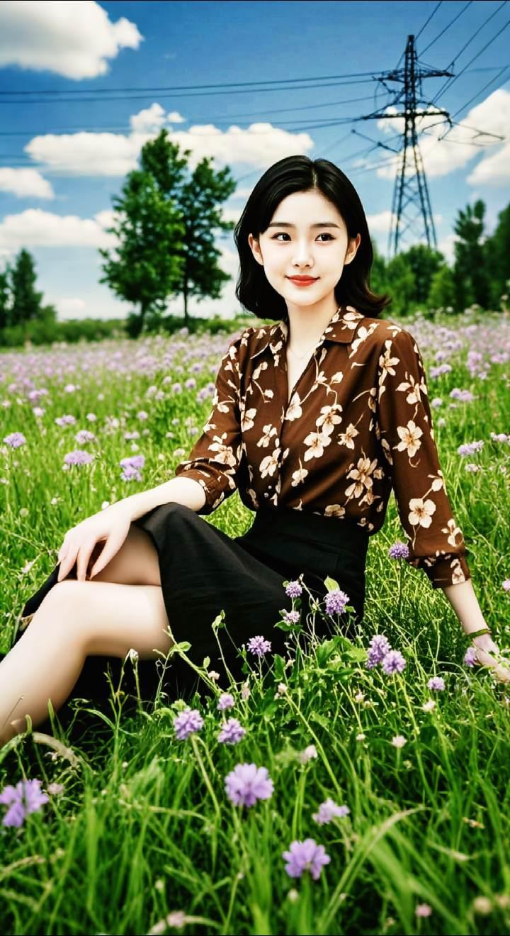 AI扩图 AI绿野佳人