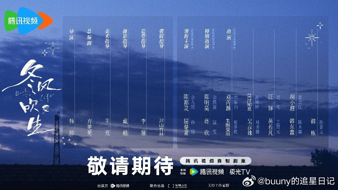 陈都灵屈楚萧按姓氏笔画排序 陈都灵屈楚萧《冬风吹又生》开机，按姓氏笔画排序，现偶