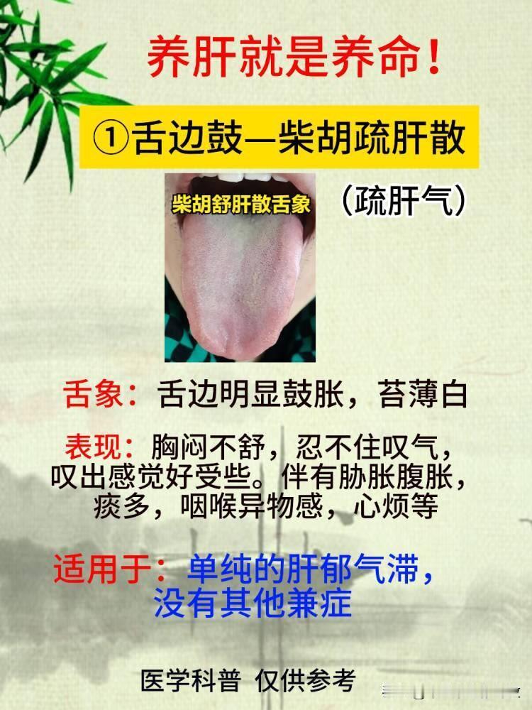 失眠易醒，胸闷不舒，消化不良，可能是肝出现了问题！
肝好不好，看舌边就知道，三种