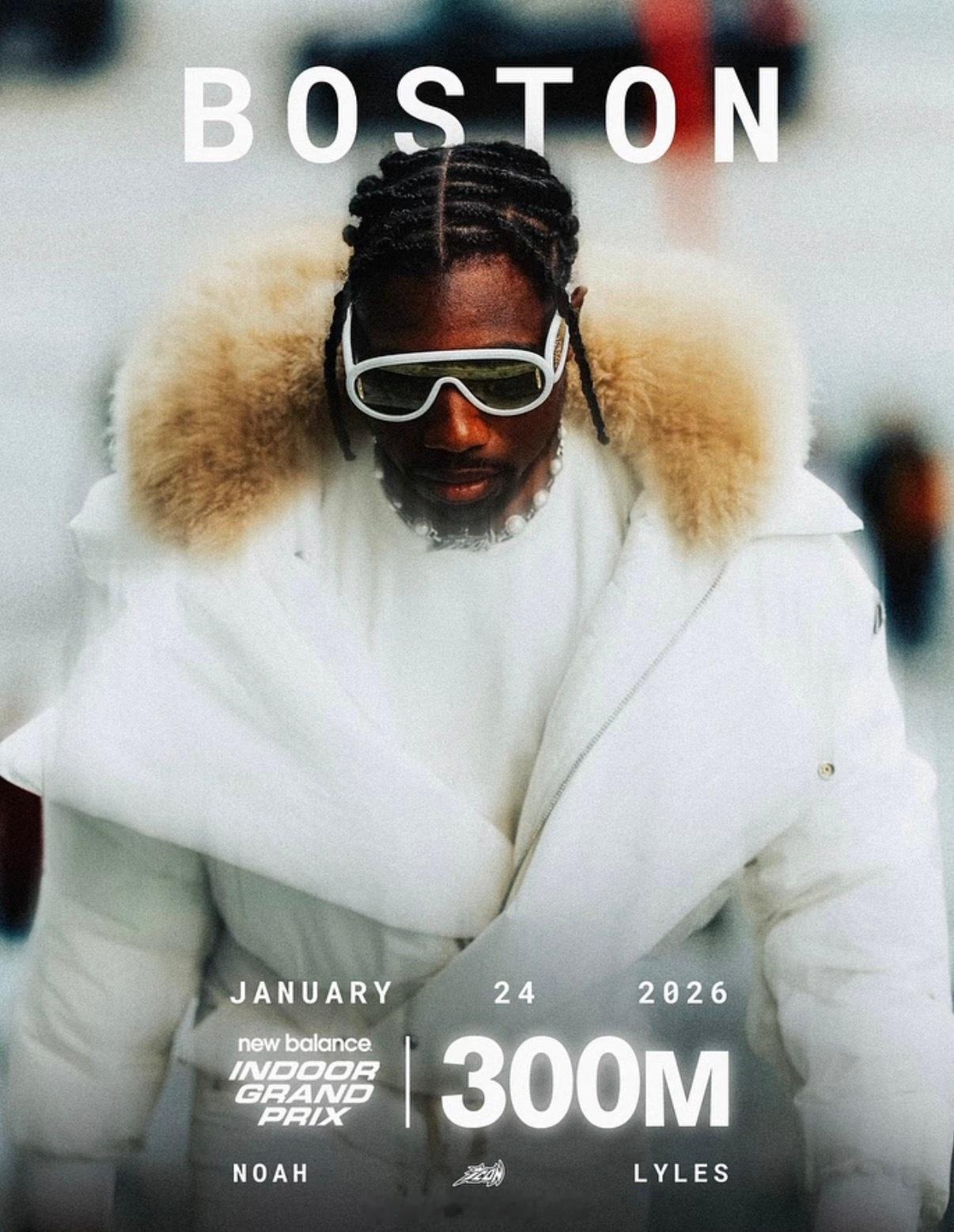 24日的New Balance大奖赛收官项目男子300米阵容：🇺🇸布鲁梅尔?