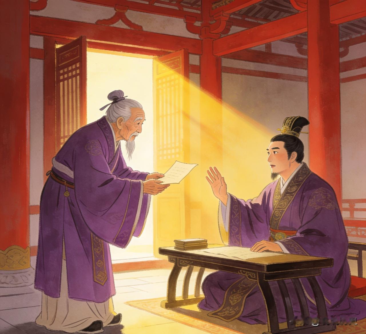 公元744年，86岁的贺知章向唐玄宗递上辞呈，恳请辞去三品官职、脱下紫袍，返回故