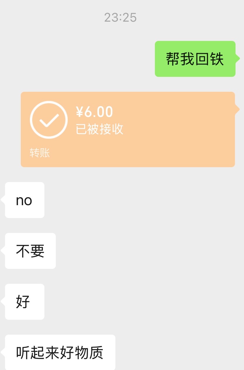 铁没回到的骂她