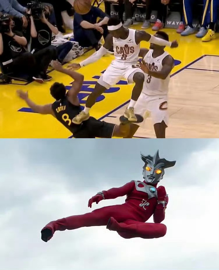 小黑飞踢克利夫兰骑士骑士nba