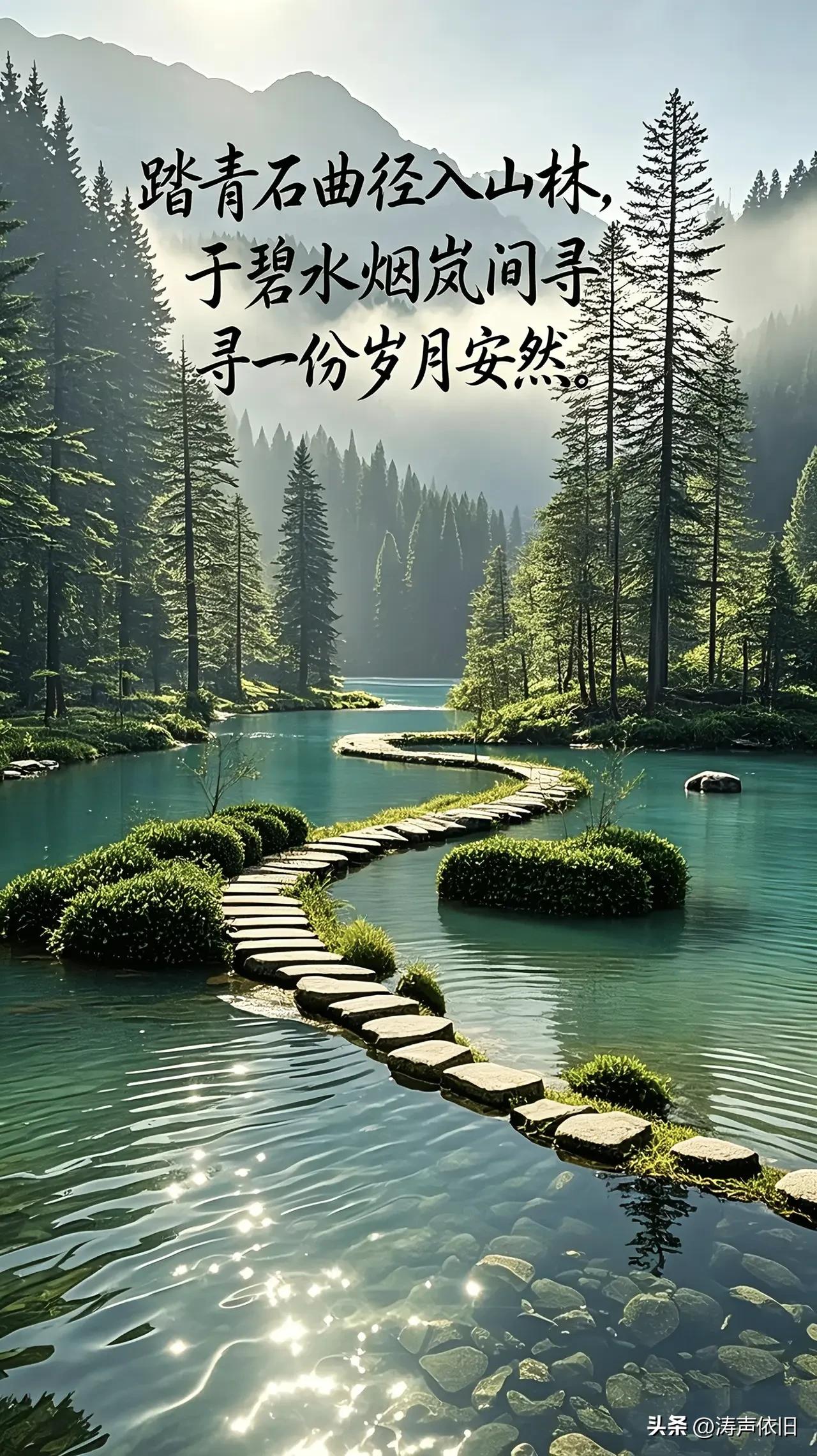 《西江月·随心度日》
 
生活本无定准，
人生不逐浮华。
知足常乐便是家，
心有