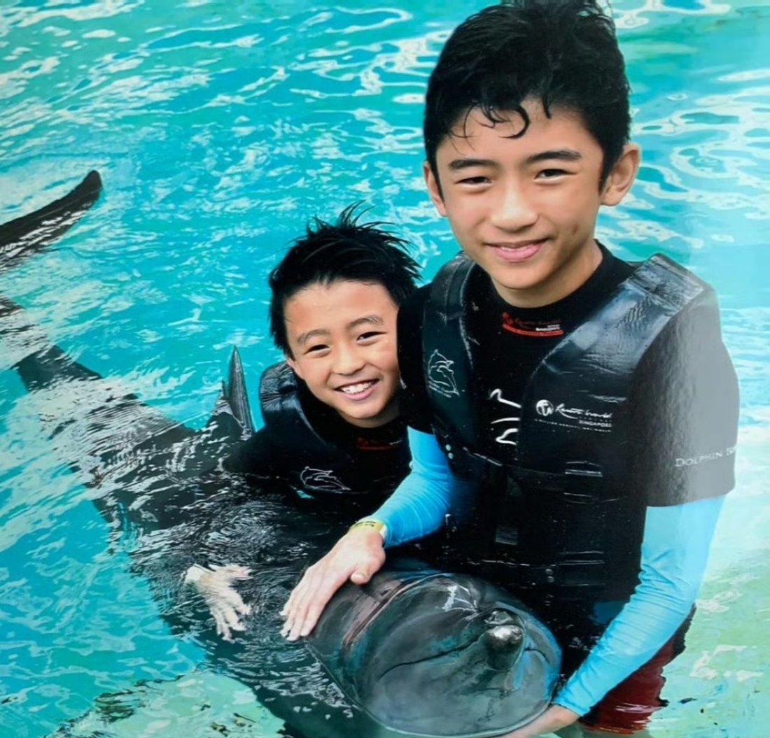 谢霆锋儿子颜值  一个像爸爸一个像妈妈  老大还挺有文艺片男主气质 ​​​