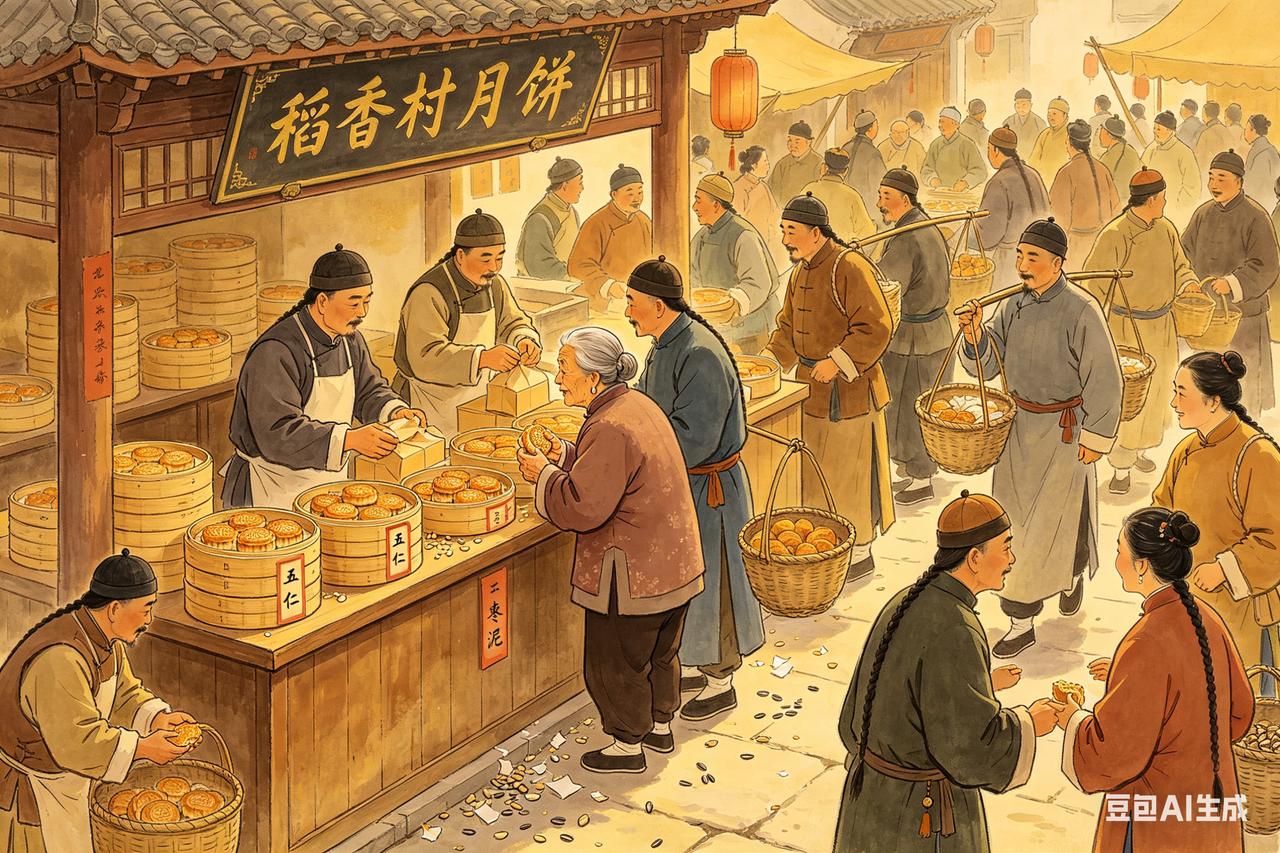 康熙年间，罗城东街的中秋节，比现在赶大集还热闹十倍。

八月十四那天，街上人挤人