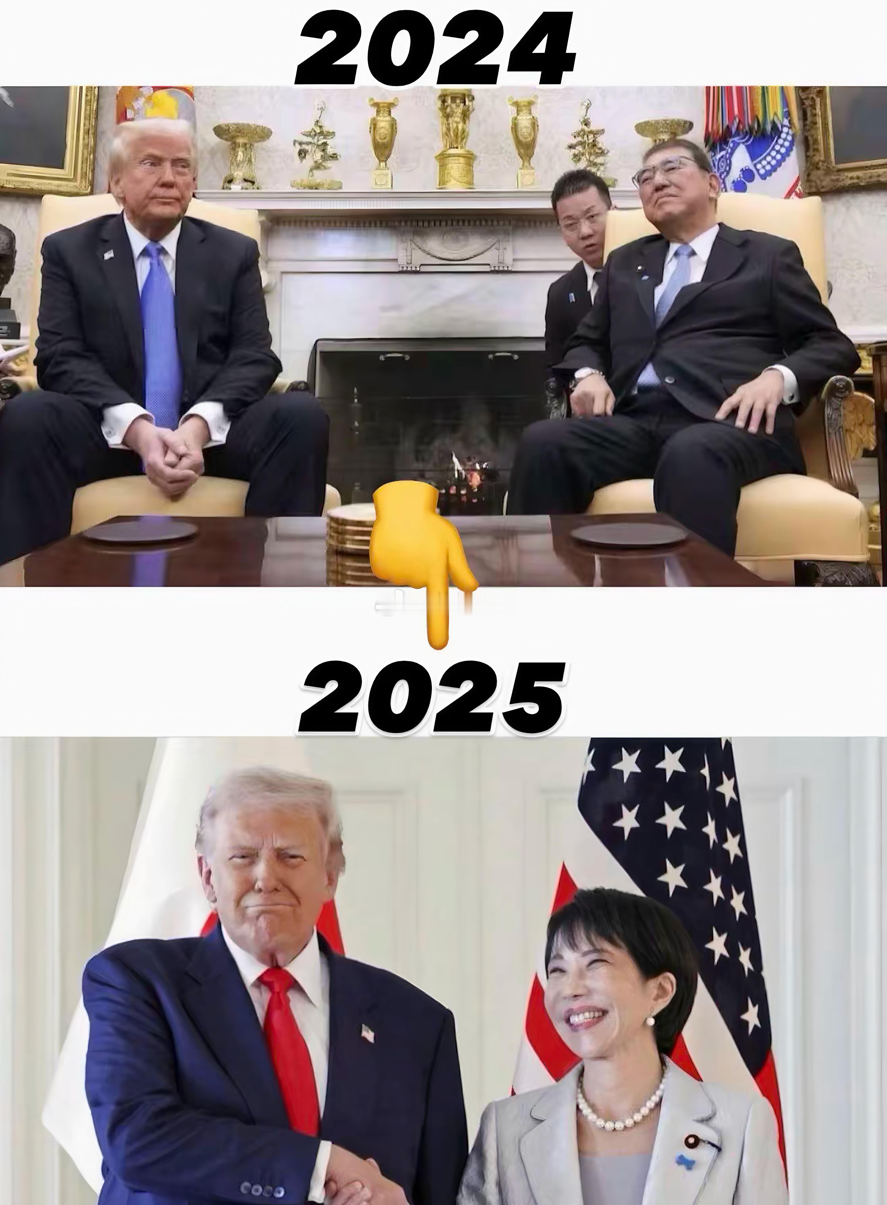 这张对比照片在日本社交媒体上大量传播，称“你是日本的耻辱，也是世界的耻辱。” ​