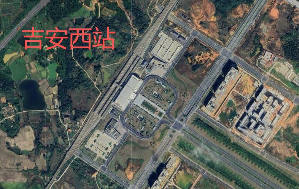 吉安西站最新卫星地图
吉安西站位于吉州区兴桥镇，采用