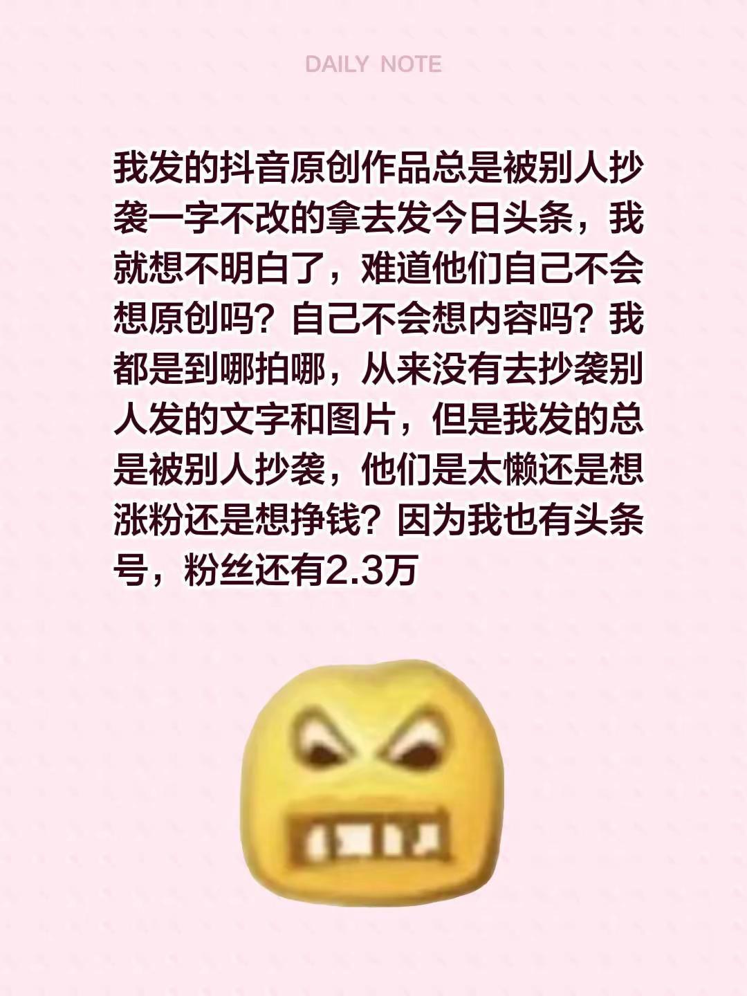 我发的原创作品总是被别人抄袭一字不改的拿去发今日头条，我就想不明白了，难道他们自