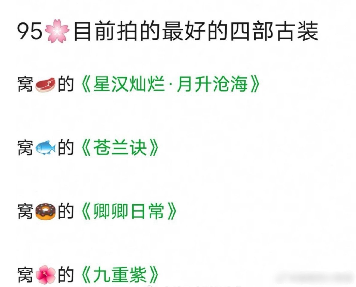 95🌸最爆的四部古偶，还得靠剧抬人啊 ​​​