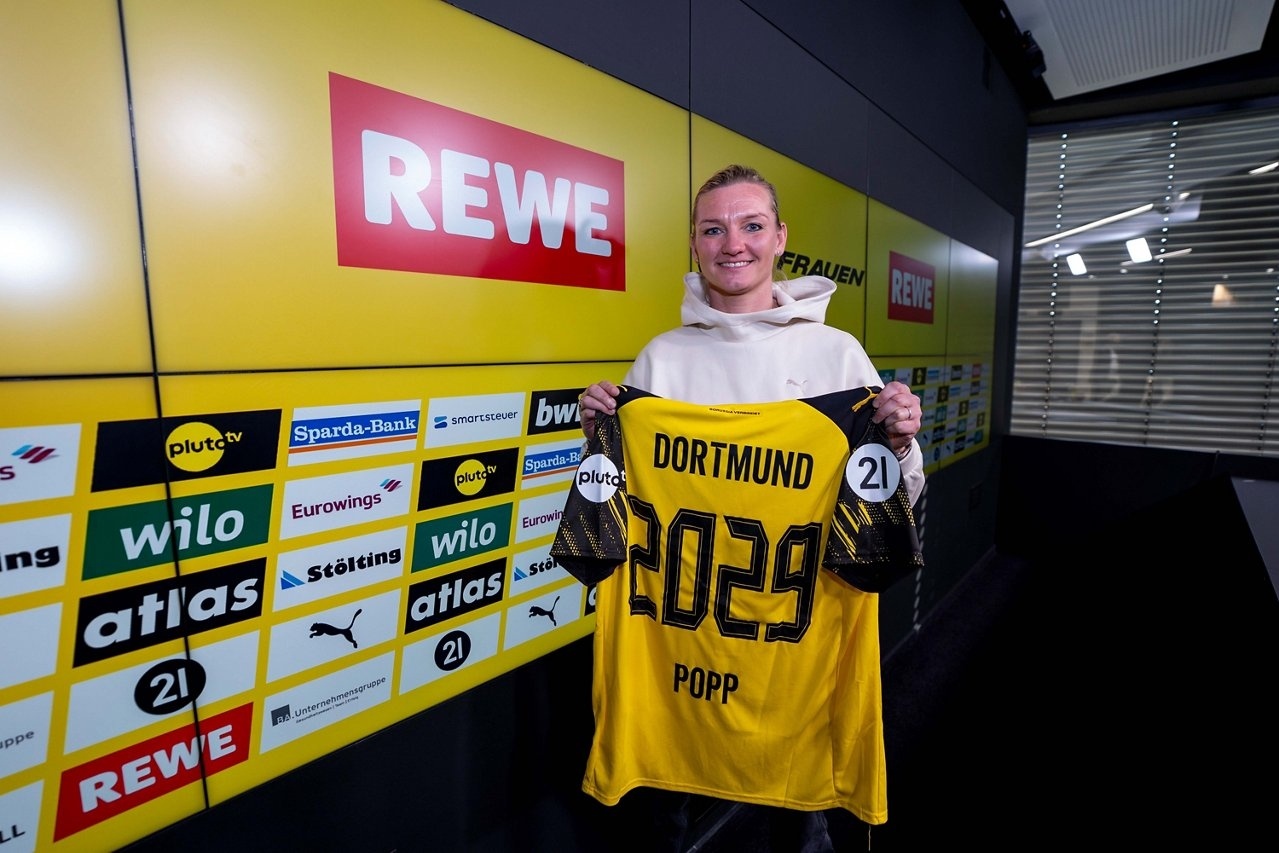 多特蒙德黄黑普鲁士 多特蒙德女足 波普将于今夏加盟多特蒙德女足，双方签约至202