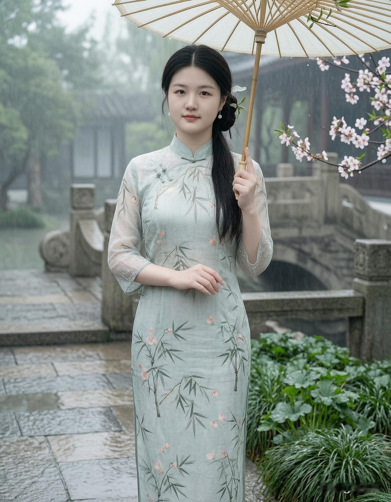 那是十八岁的江南烟雨，
小巷的石板还在，
路边的桃花依旧，
只是故事又多了情节