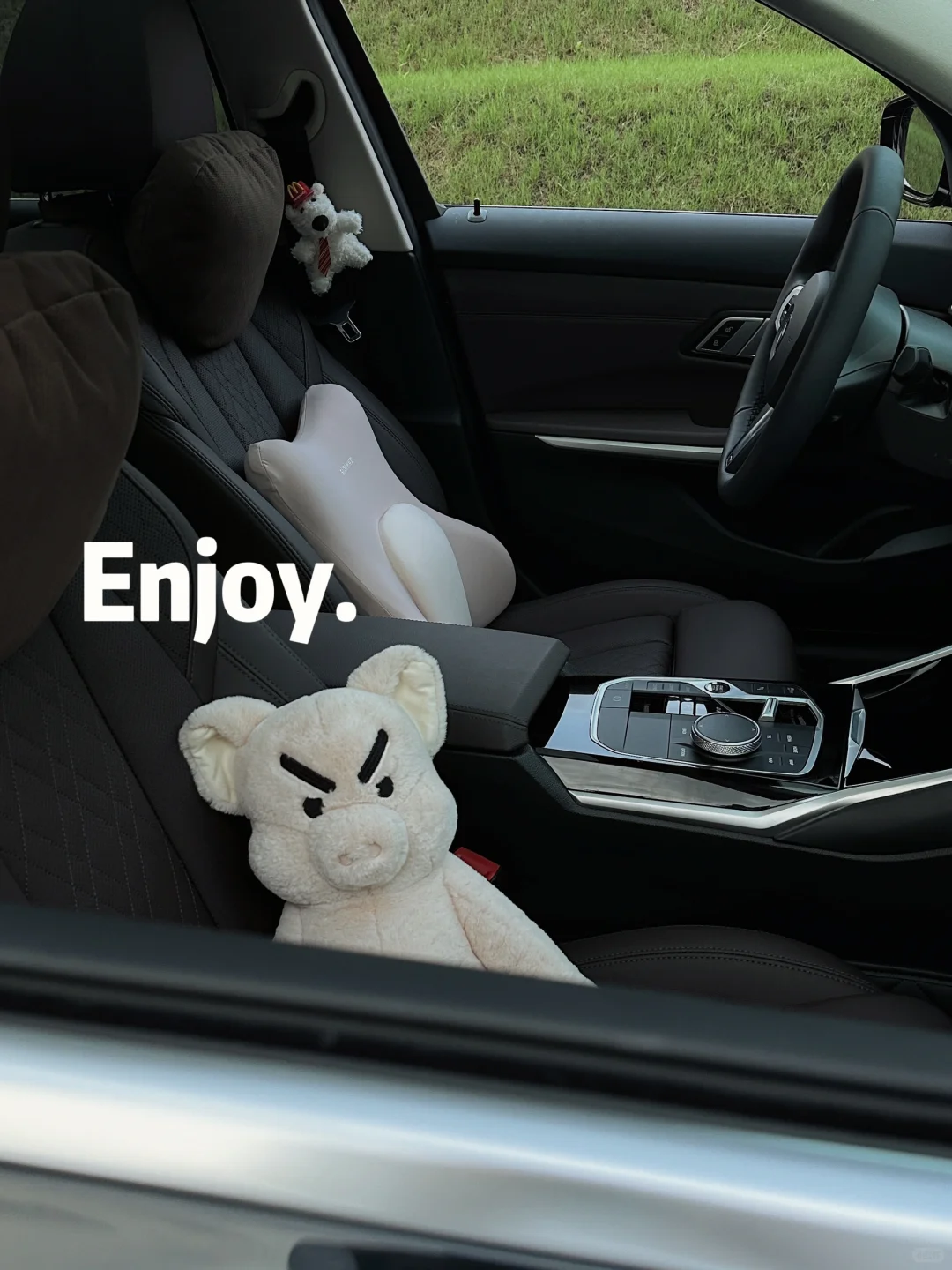 开车日记｜好喜欢我的粉色腰靠🎀