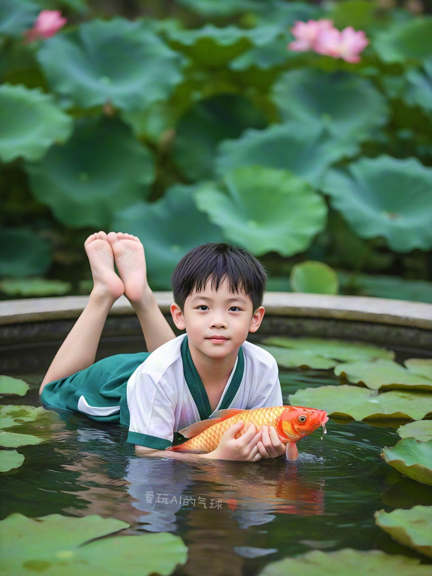 锦鲤在手，好运我有~抱得锦鲤归