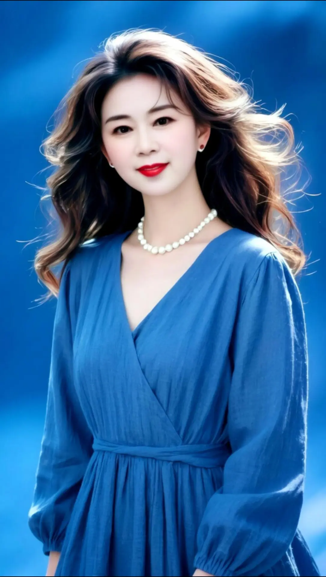 AI蓝调优雅写真 ai创作