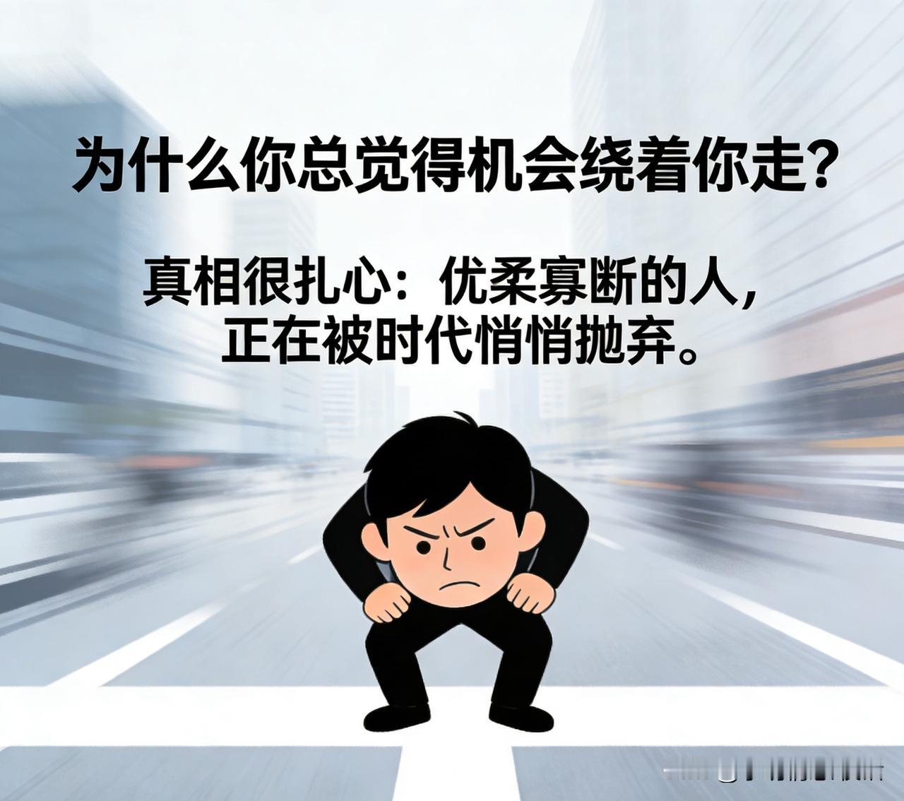 你犹豫的每个决定，都在悄悄淘汰你！

为什么你总觉得机会绕着你走？真相很扎心：优