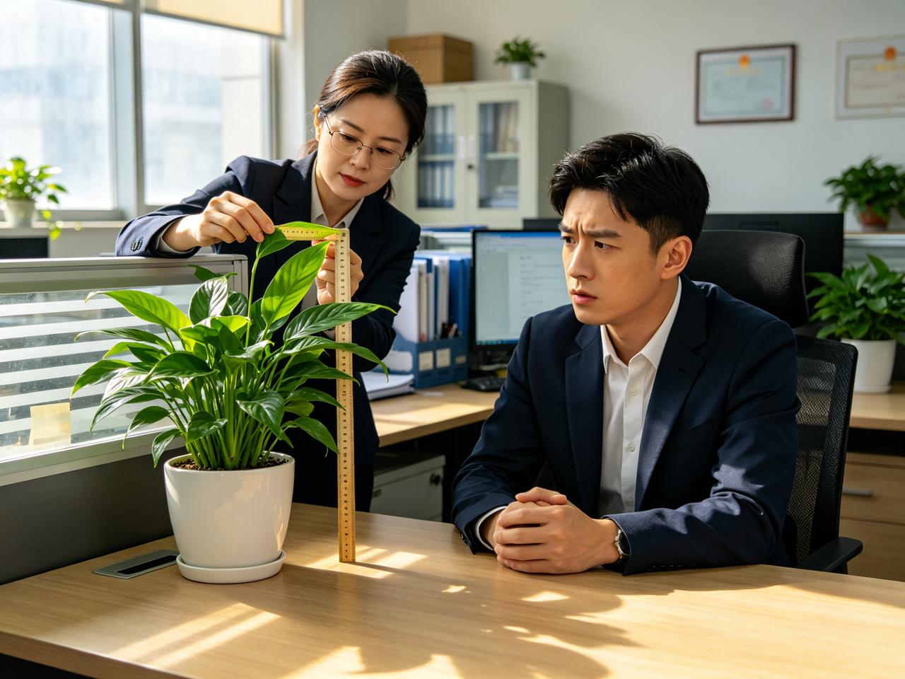 公司出了个新规定：每个工位必须养一盆绿植，每周五评比，养死了扣200。

行政部