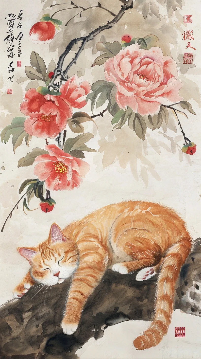 花·猫