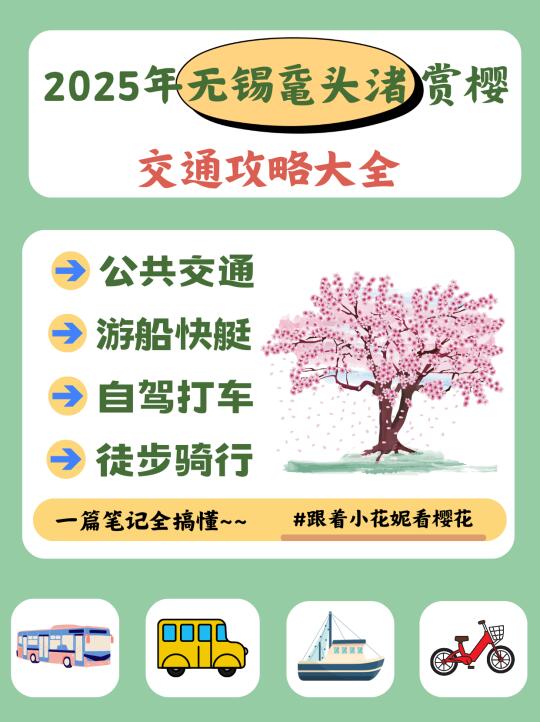 超全面❗️2025无锡鼋头渚赏樱交通攻略🌸