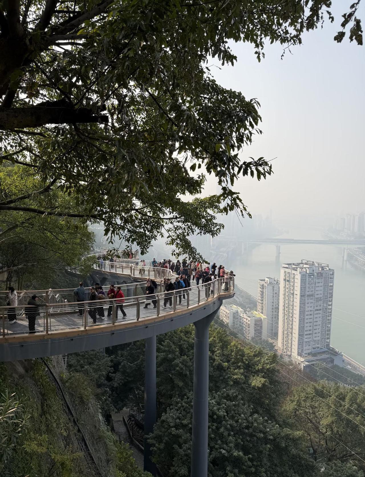 亲测鹅岭栈桥，观景天花板
逛完半山崖线才发现，鹅岭栈桥才是核心
没有网红滤镜，肉