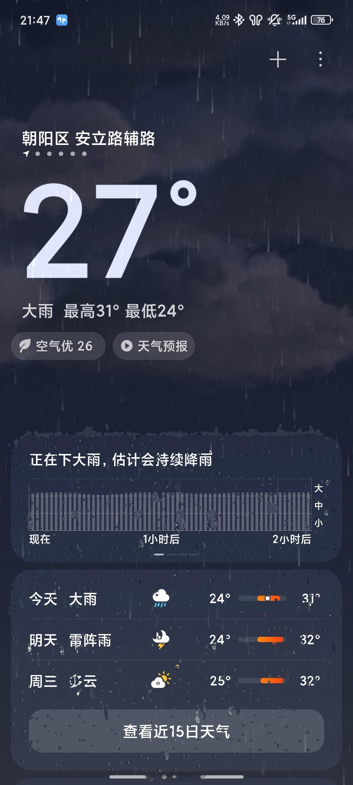还没到家，外面好大的雨[二哈] ​​​