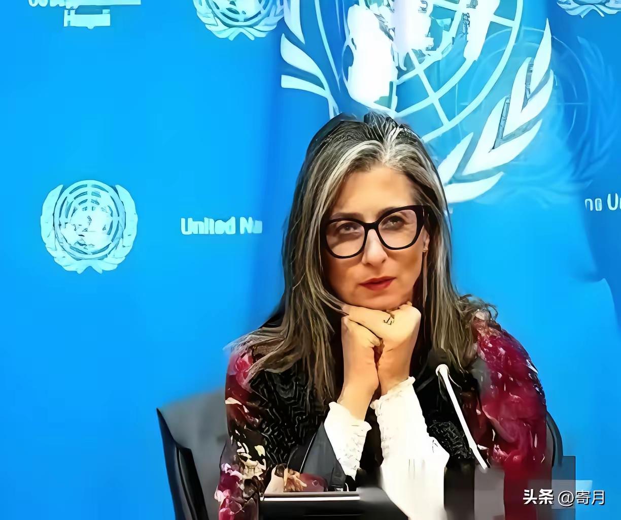 联合国里，终于来了个狠人。

一个叫阿尔巴内塞的女人，当着全世界的面，把一份报告