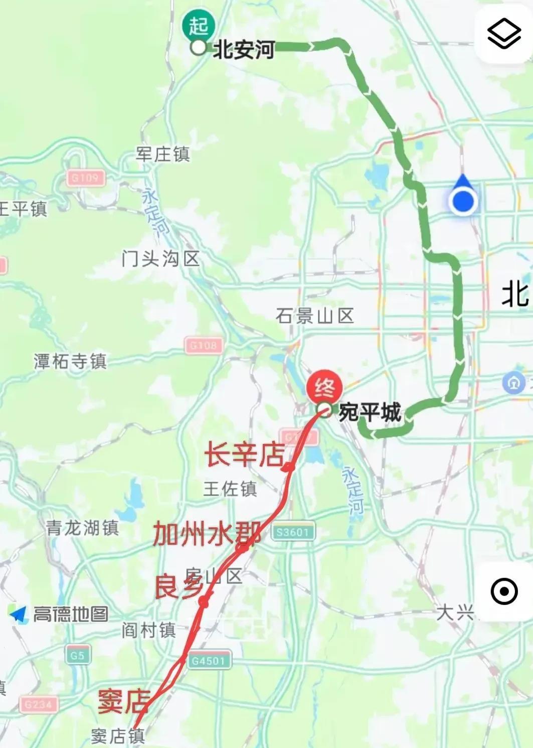 要是北京地铁16号线西延到窦店就好了！

16号线若从宛平城站西延，经长辛店、加