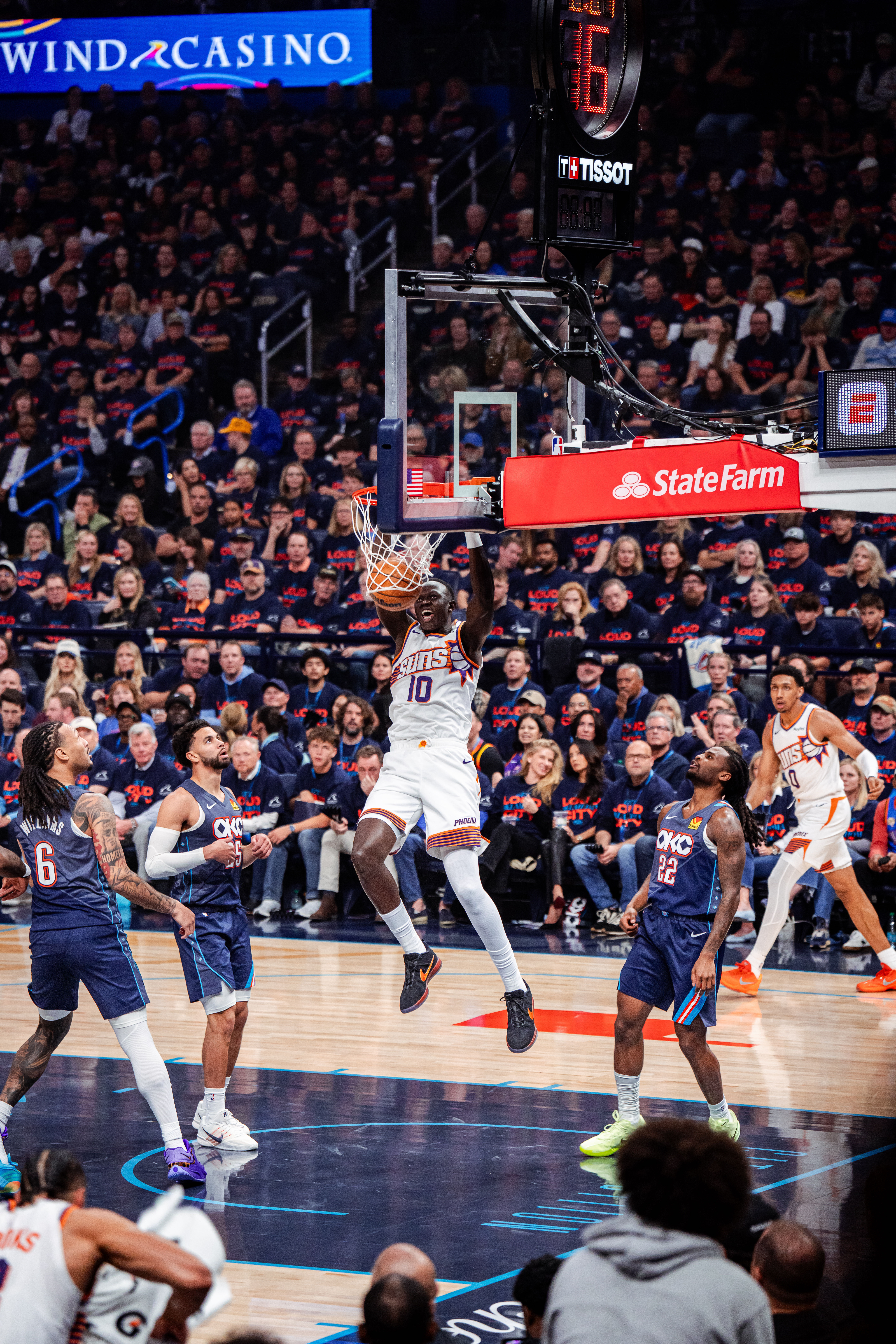 奥尼尔 ➡️ 马鲁 空中接力灌篮 ！！💥菲尼克斯太阳 ｜太阳vs雷霆
