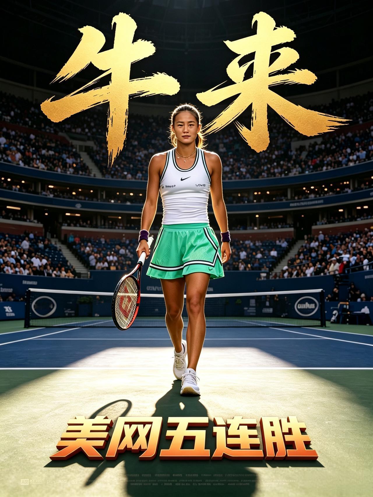 🇨🇳郑钦文本届🇺🇸美网豪取一波五连胜！上一波五连胜还是2024巴黎奥运会