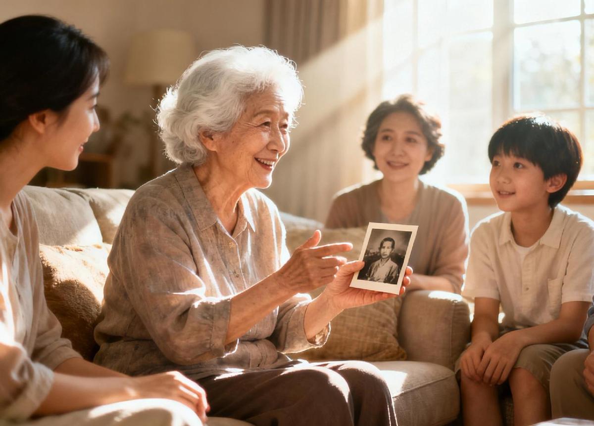 家有一老，真不是句空话。
饭桌上听爷爷讲当年，比刷十遍短视频都管用。
奶奶一句“