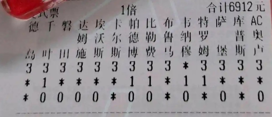 实力加运气，这网友花6千多，中130多万足彩 ​​​