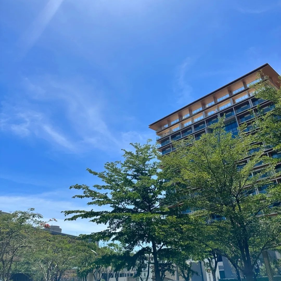 今天天气可真好啊~海水都是提夫尼蓝就是这个季节到海边有点热 ，基本上九点多就能感