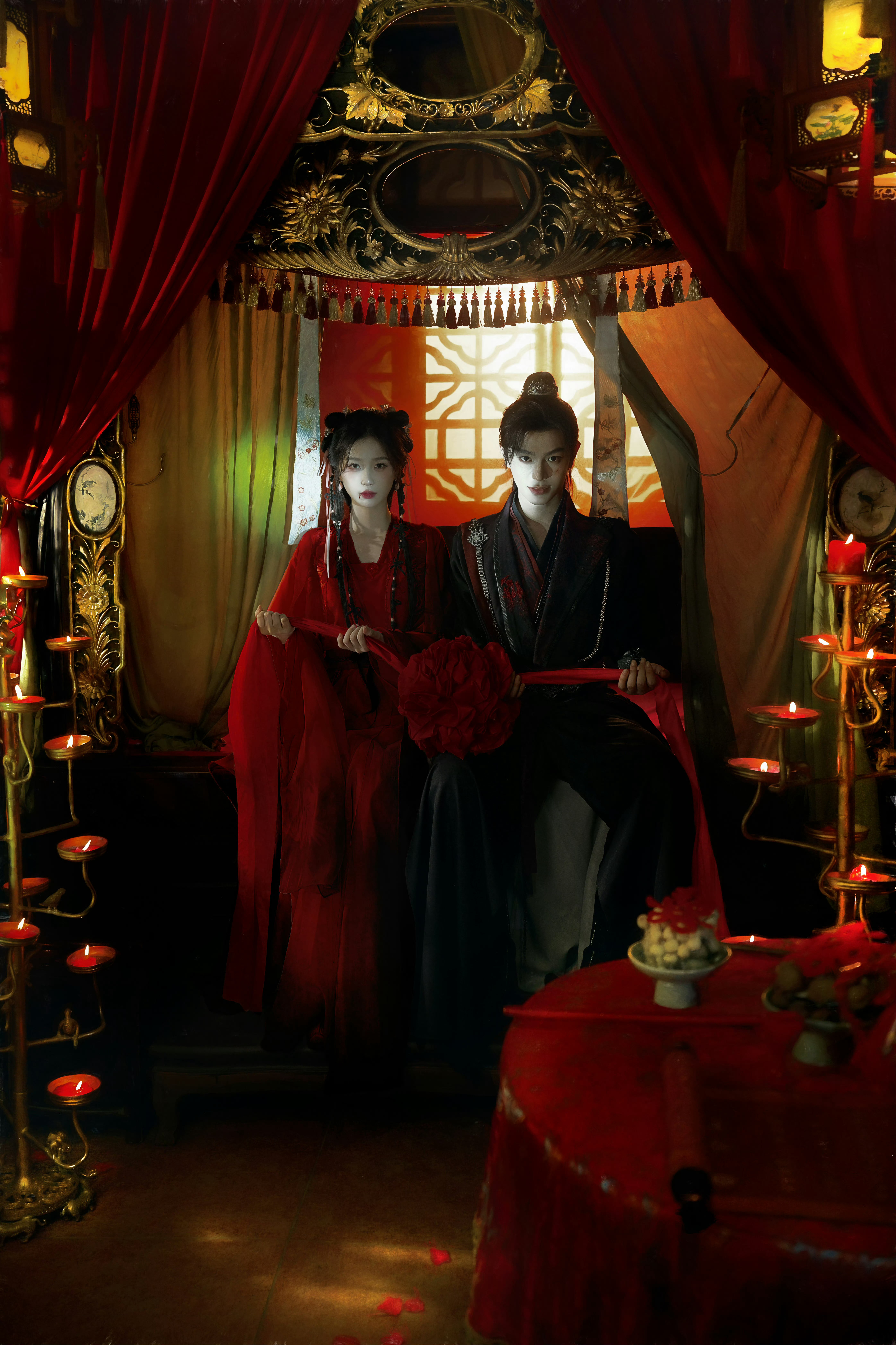 夏弃疾老师的新饭，虞书欣丁禹兮这张P成大红婚服，纯恨夫妻的味儿更浓了[good]