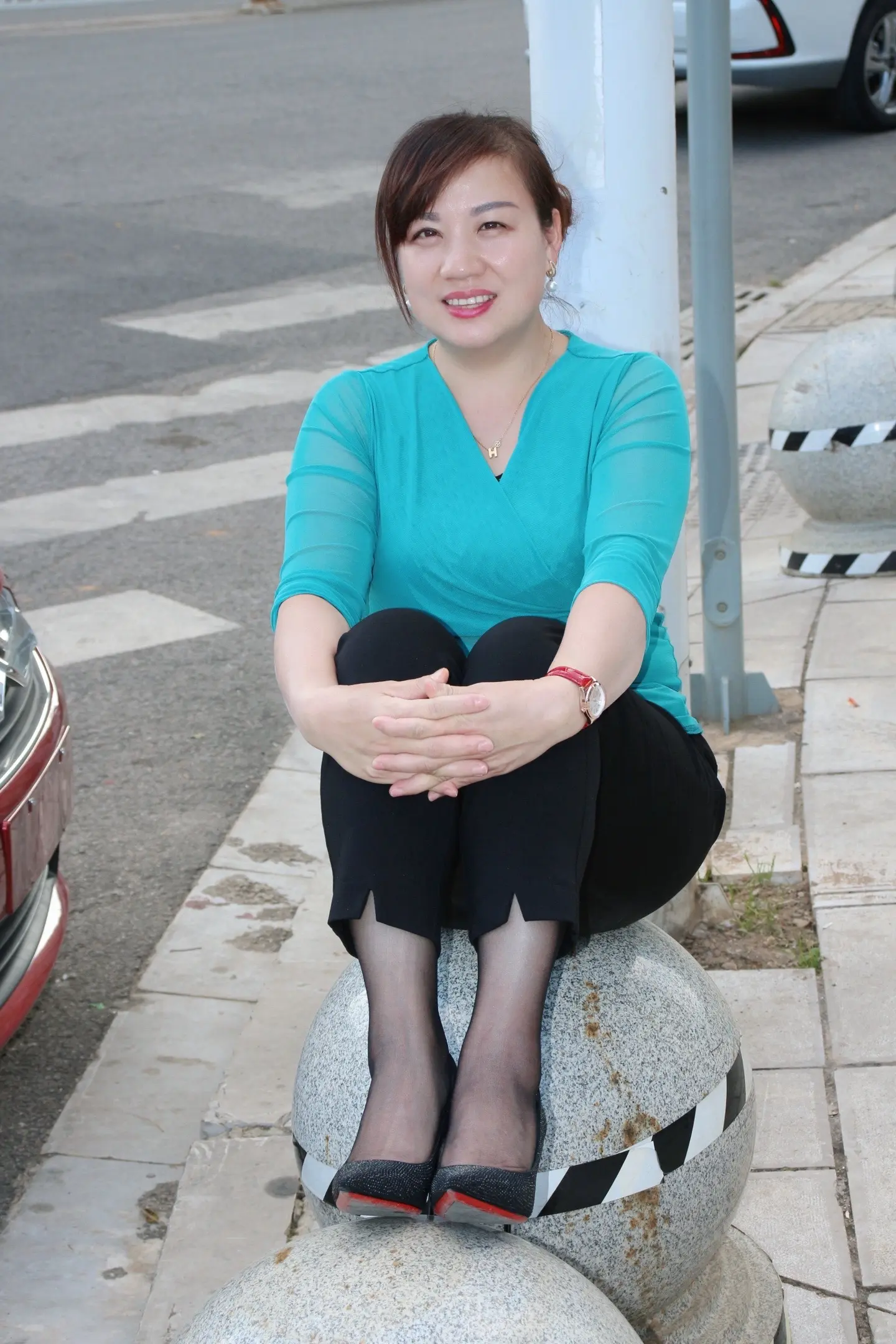 女人味穿搭 高跟鞋 街拍