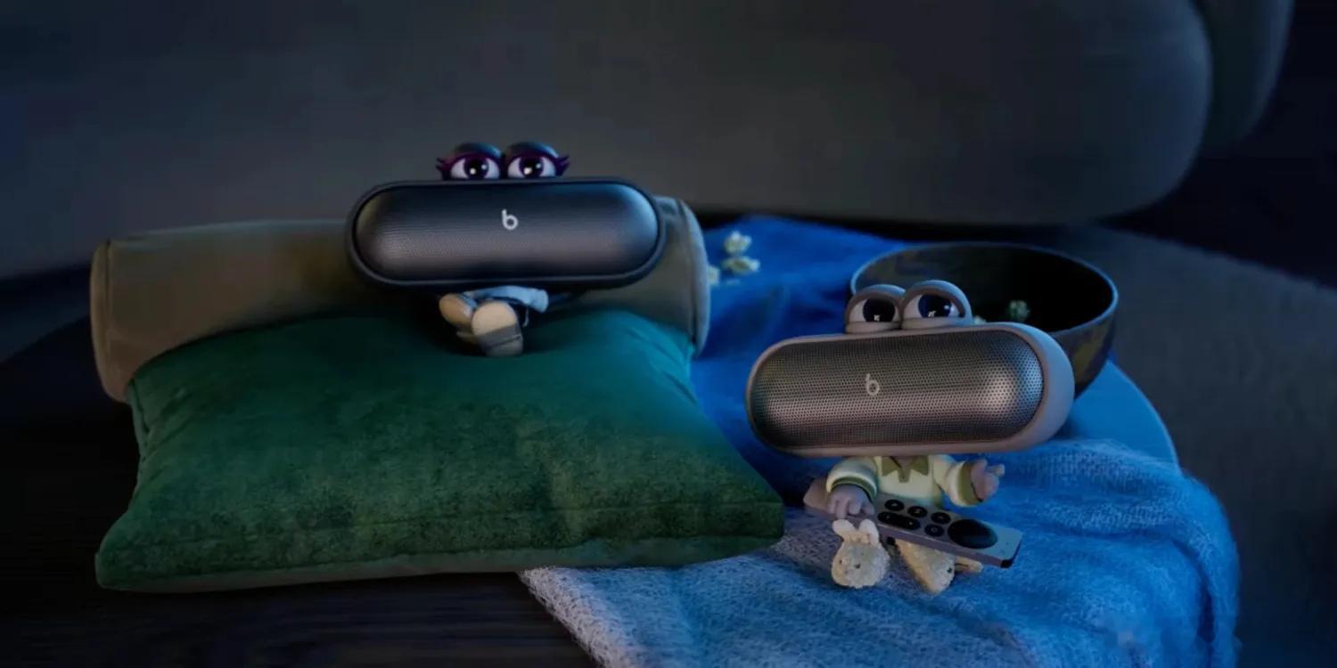 Apple最新发布的Beats Pill音响广告短片配文：胶囊人闯入度假别墅。这