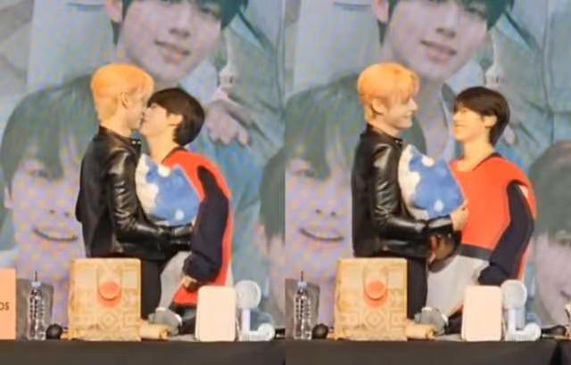 ZB1石马修「突袭亲吻金地雄」。ZB1石马修「突袭亲吻金地雄」掀暴动！暧昧影片疯