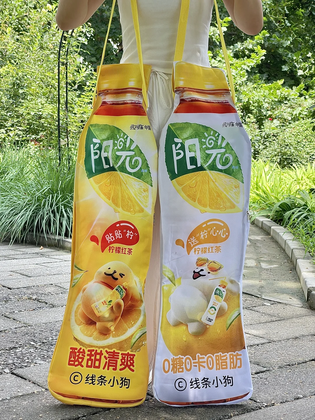 背上我的「阳光」小狗瓶礼袋，不转十圈不回家！